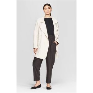 Long Sleeve Front Open Drape Lapel Coat - Prologue